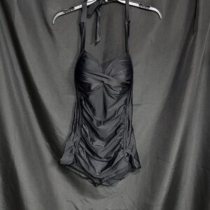 COCOSHIP Black One Piece Swimsuit